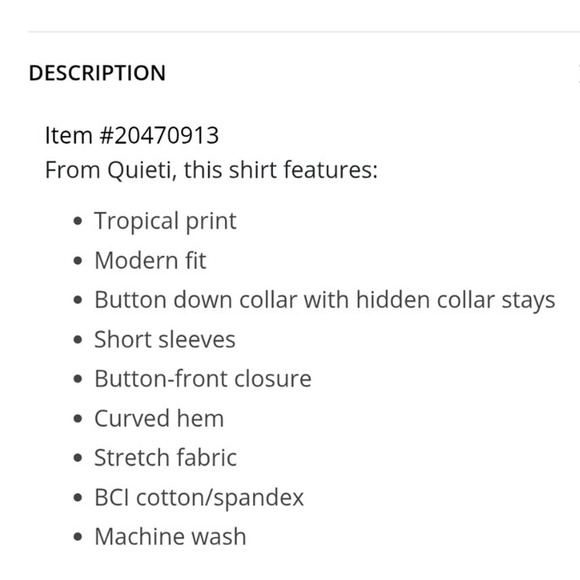 Quieti Performance Stretch Men's Med Tropical Island Vacation Surf Button Shirt - Picture 9 of 9